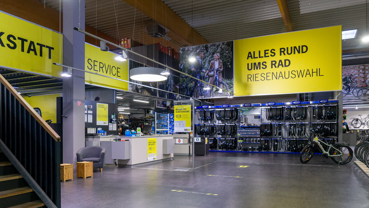 Werkstatt in der Lucky Bike Filiale Erfurt