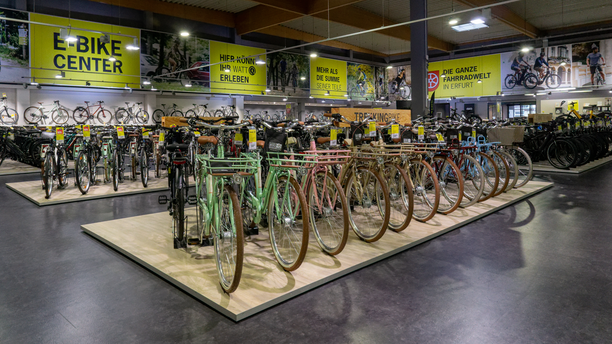 Cityräder in der Lucky Bike Filiale Erfurt