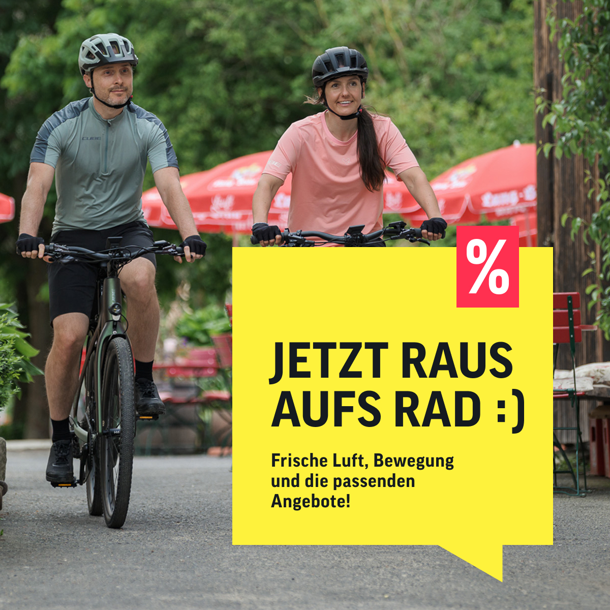 Jetzt raus aufs Rad mit Lucky Bike! Stark reduzierte Fahrräder, E-Bikes, Lastenräder sowie Zubehör und Bekleidungsartikel.