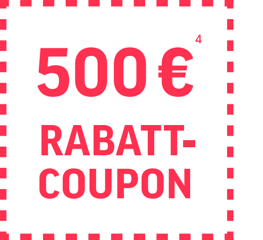 500 Euro Rabatt-Coupon