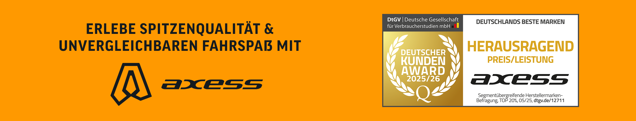 Die Marke Axess hat das Preis-/Leistungssiegel erhalten