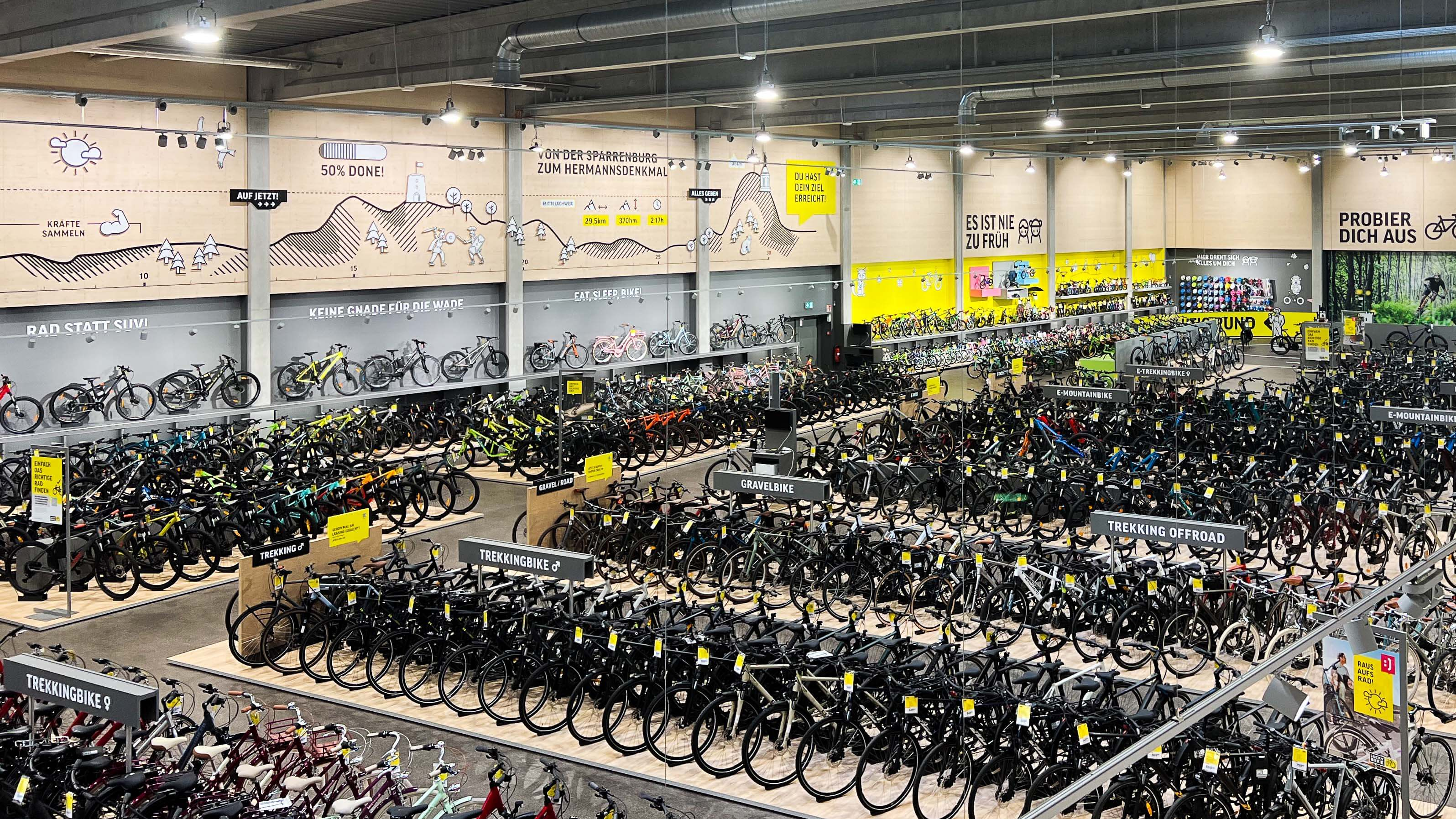 Überblick über die Lucky Bike Filiale in Bielefeld