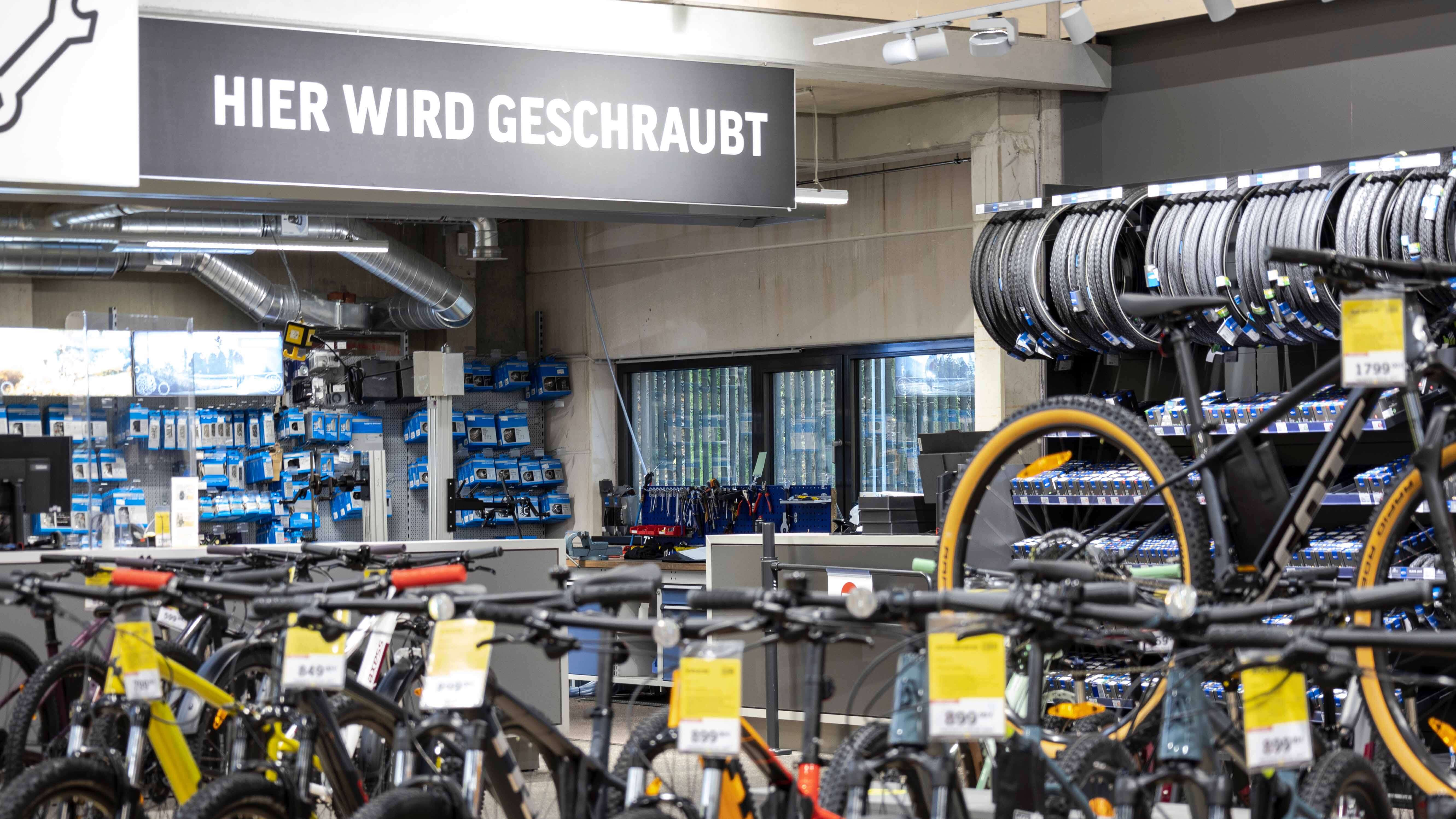 Die Werkstatt bei Lucky Bike in Bielefeld
