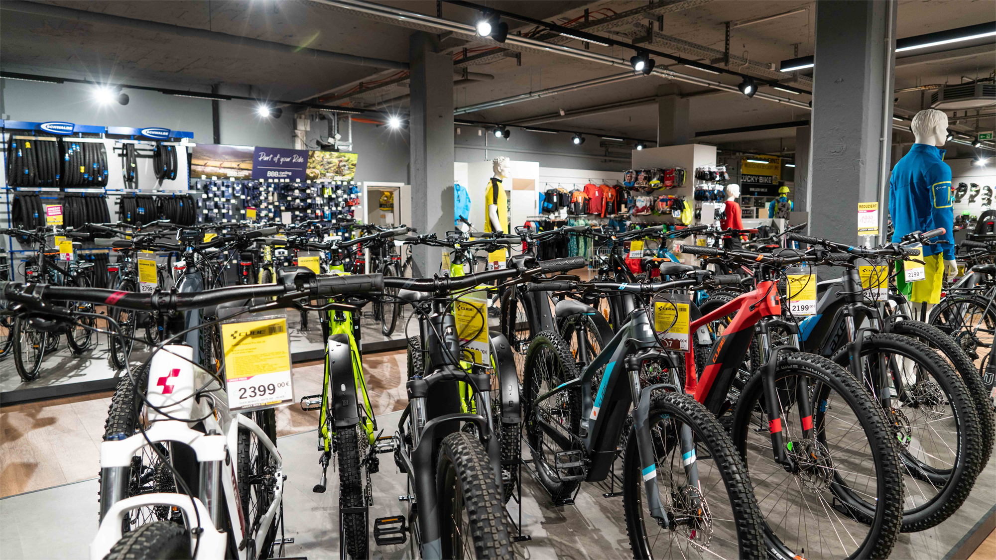 Innenansicht der Lucky Bike Filiale Chemnitz