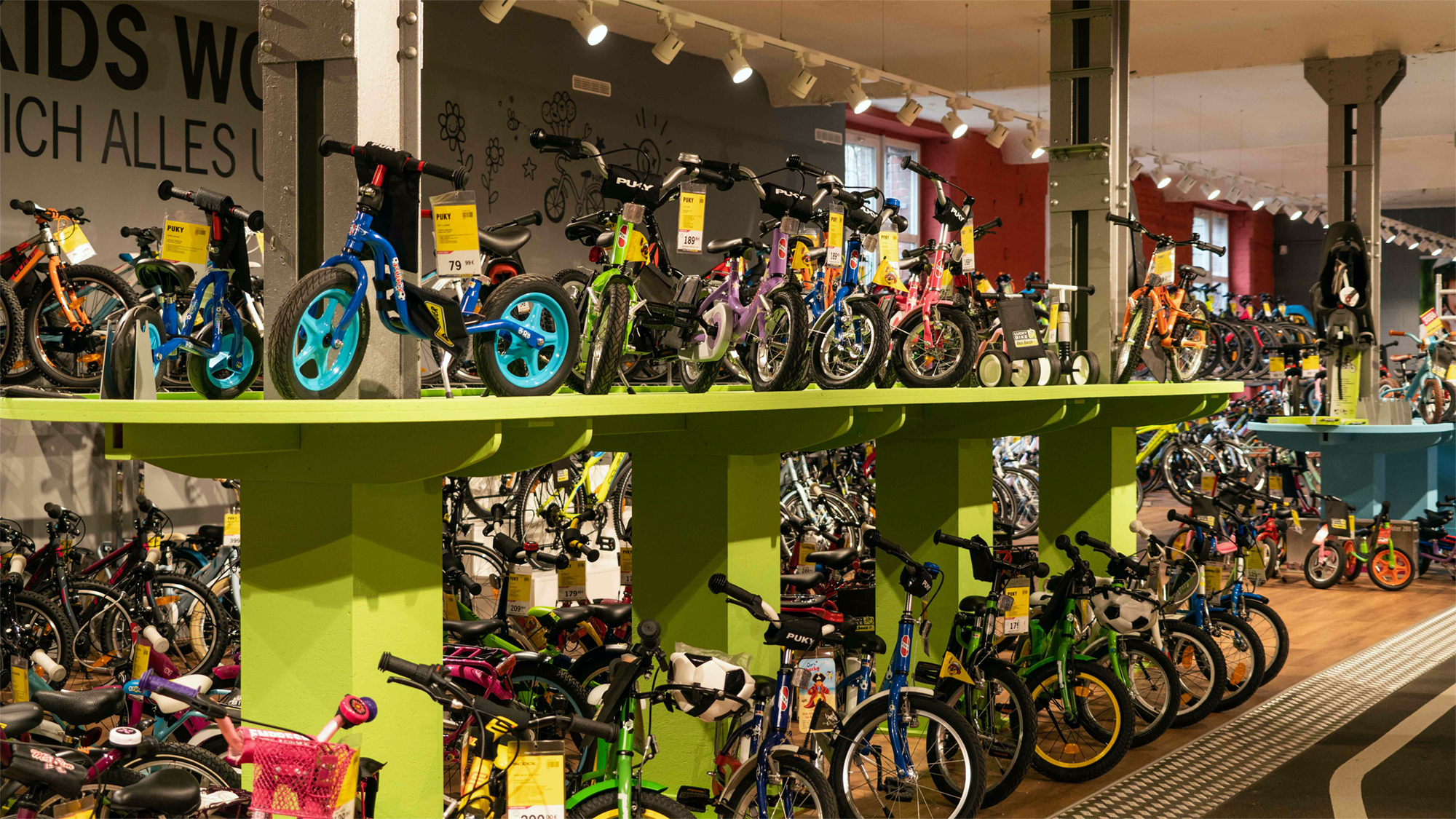 Kinderräder in der Lucky Bike Filiale Chemnitz