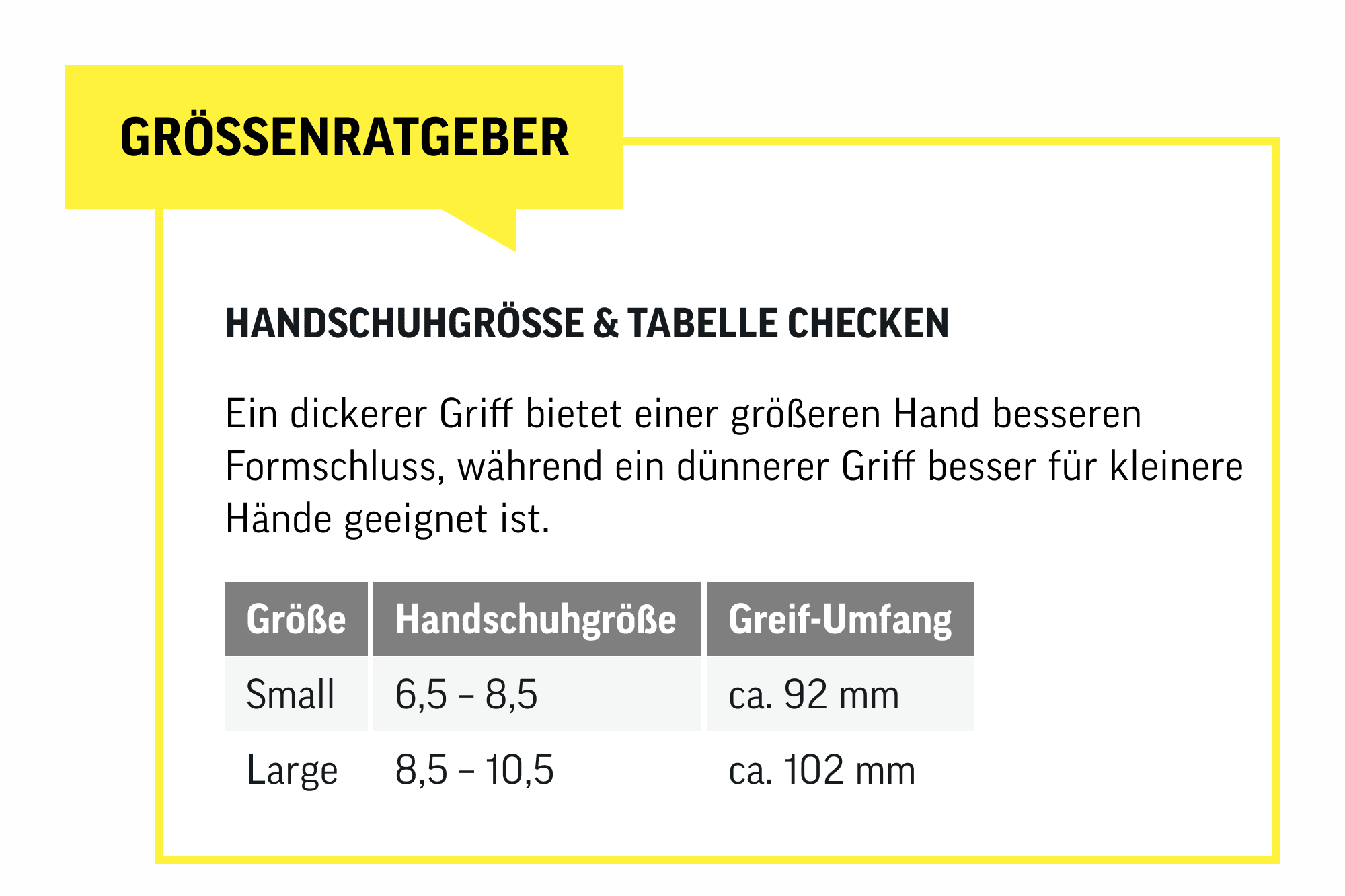 Finde mit dem Größenratgeber von Ergon die passende Größe für den Fahrradgriff.