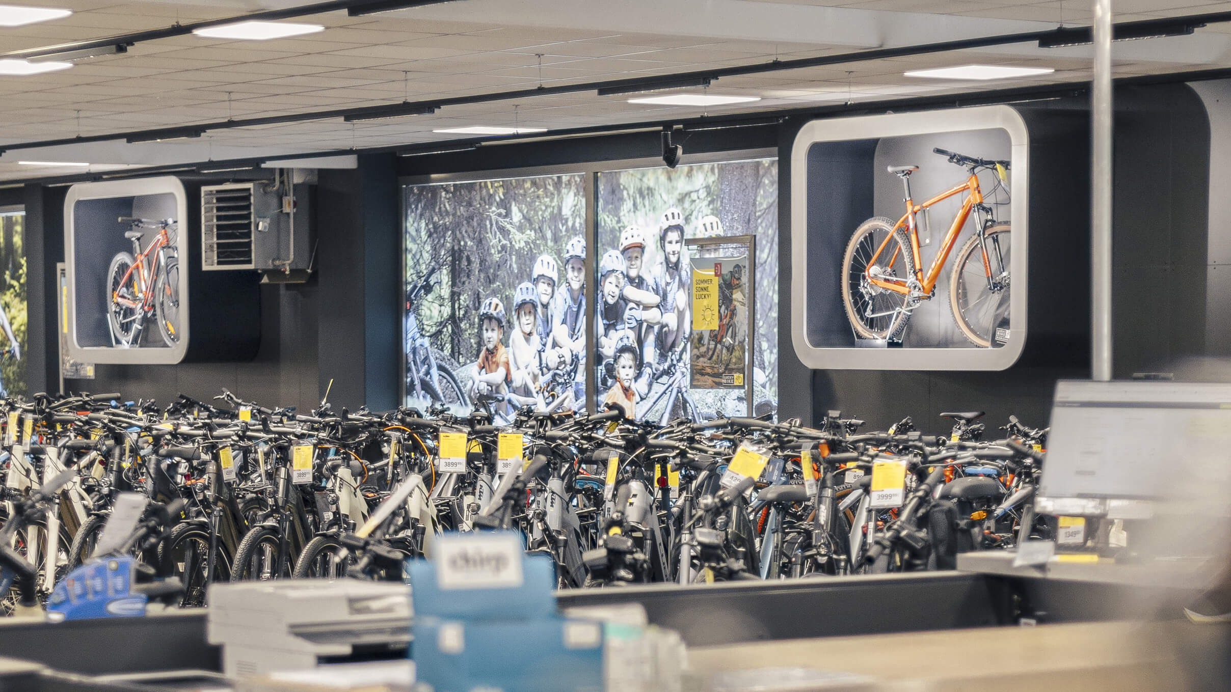 Innenansicht in der Lucky Bike Filiale Günzburg