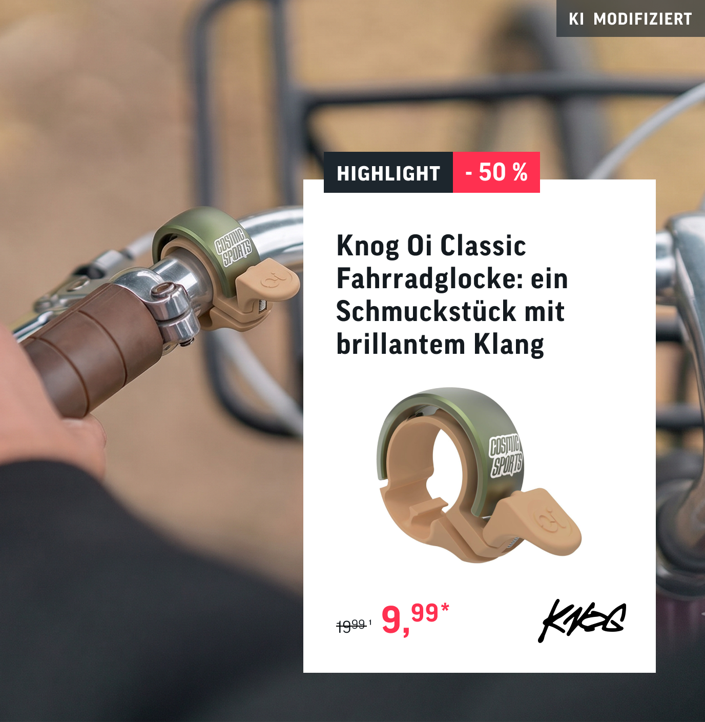 Knog Oi Classic Fahrradglocke: ein Schmuckstück mit brillantem Klang