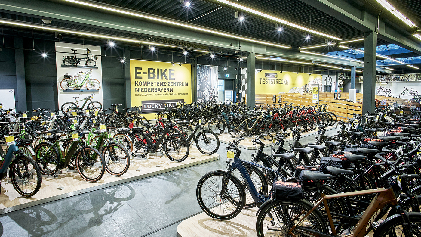 Innenansicht der Lucky Bike Filiale Landshut