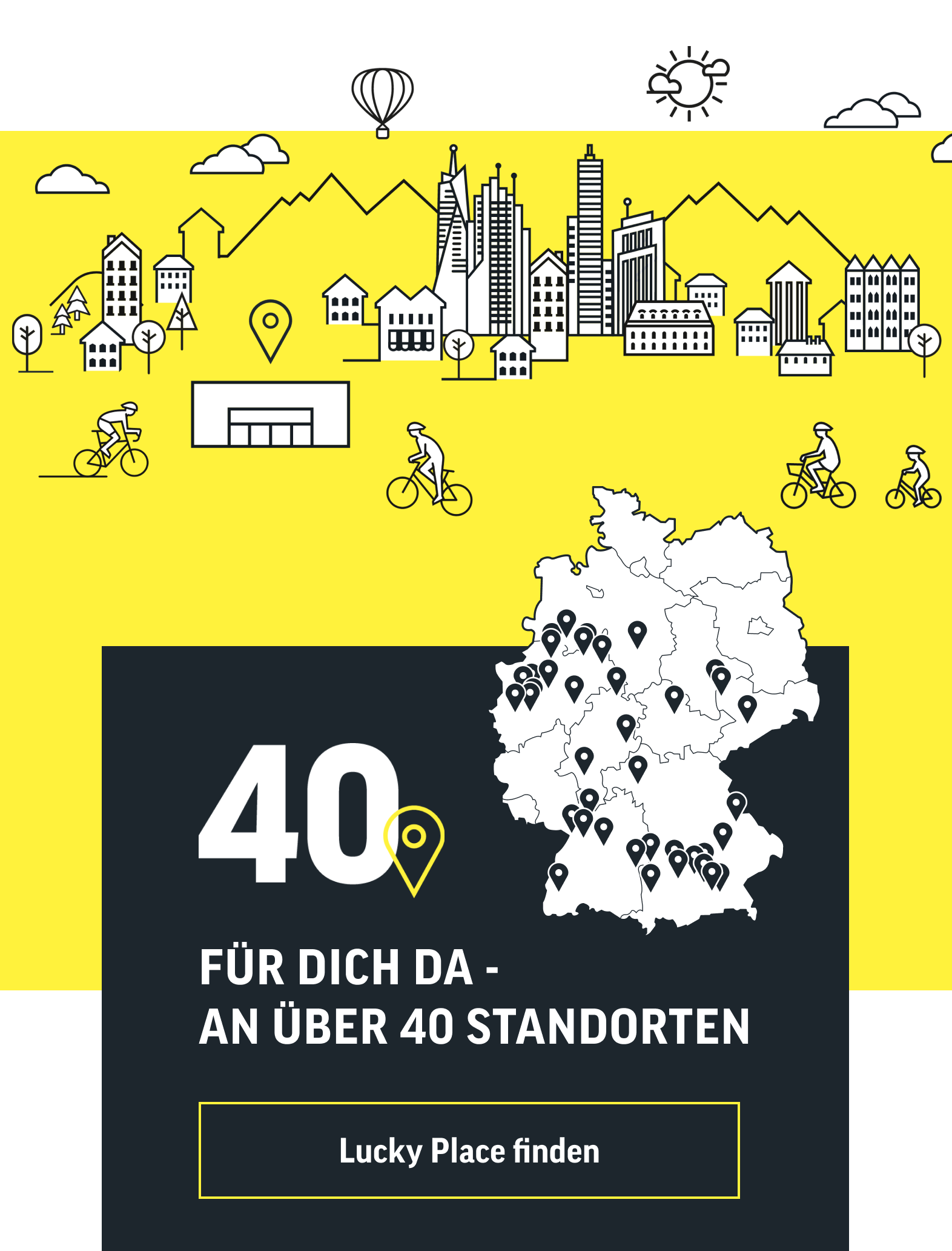 Für dich da - an über 40 Standorten