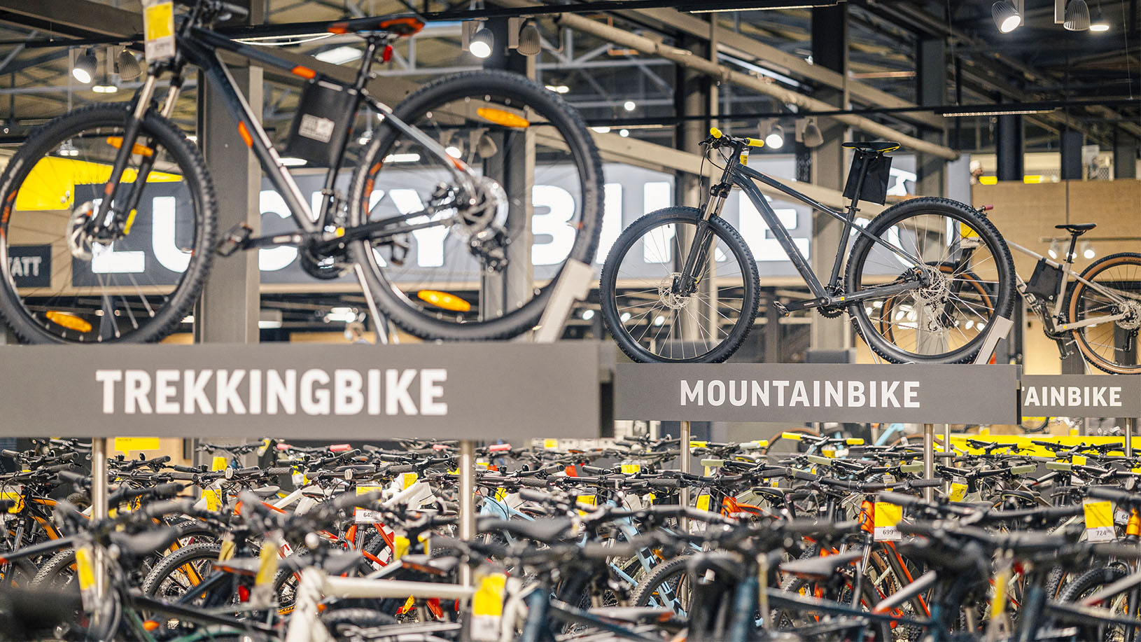 Fahrräder in der Lucky Bike Filiale München Nord