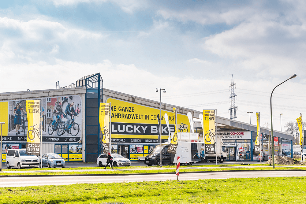 Außenansicht der Lucky Bike Filiale Osnabrück