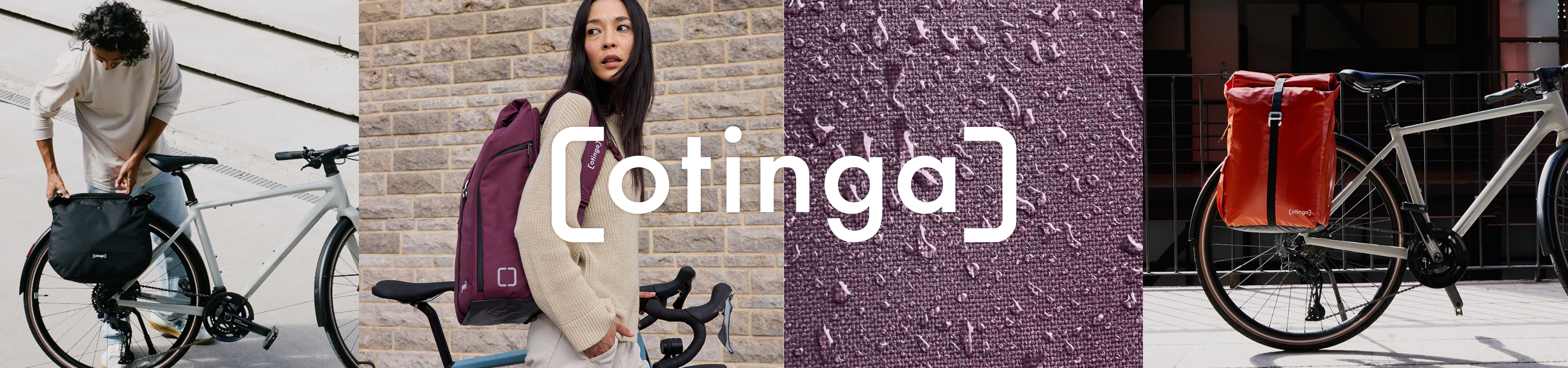 otinga Header auf der Markenseite von dem Rucksackhersteller