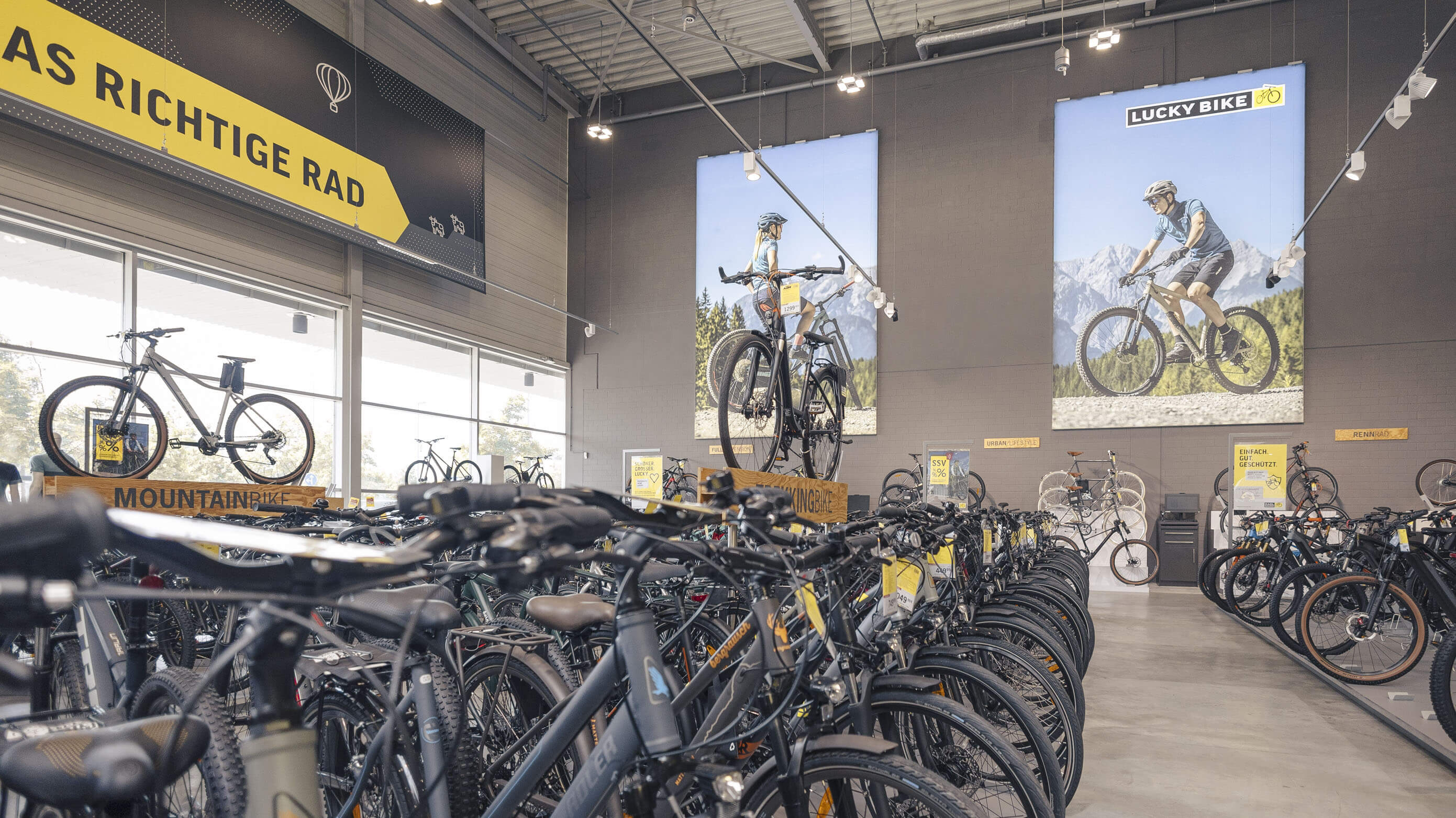 Innenansicht der Lucky Bike Filiale Ulm