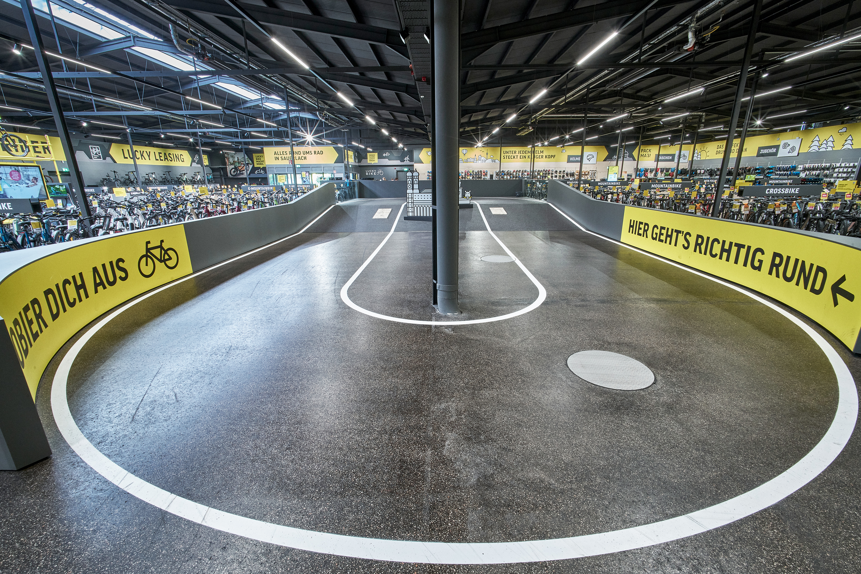 Teststrecke bei Lucky Bike München Süd in Sauerlach