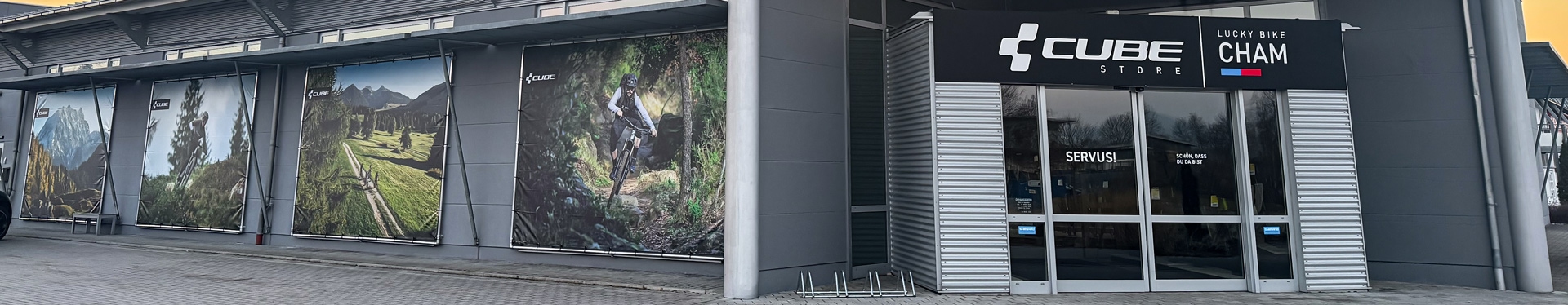 Außenansicht Cube Store Cham powered by Lucky Bike