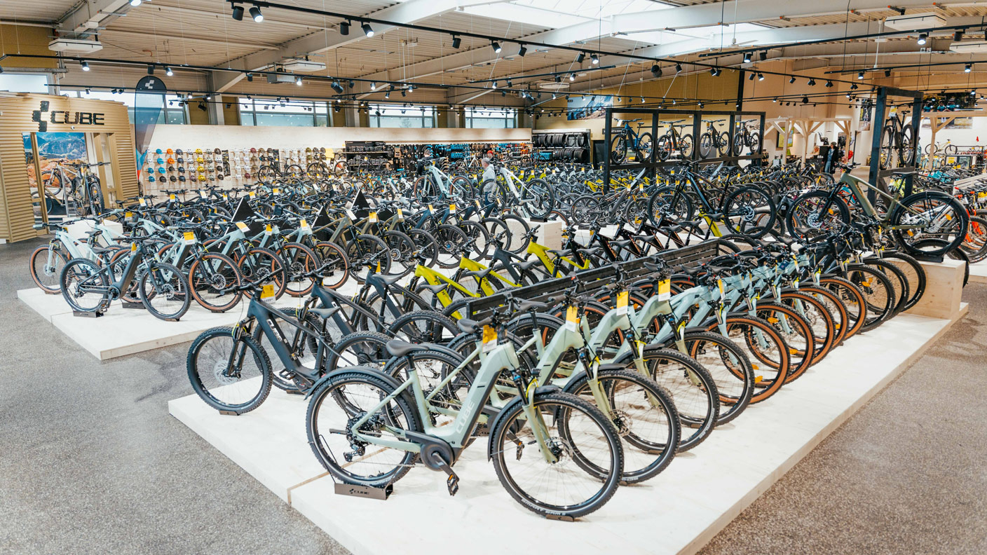 Fahrradsortiment im Cube Store Cham powered by Lucky Bike