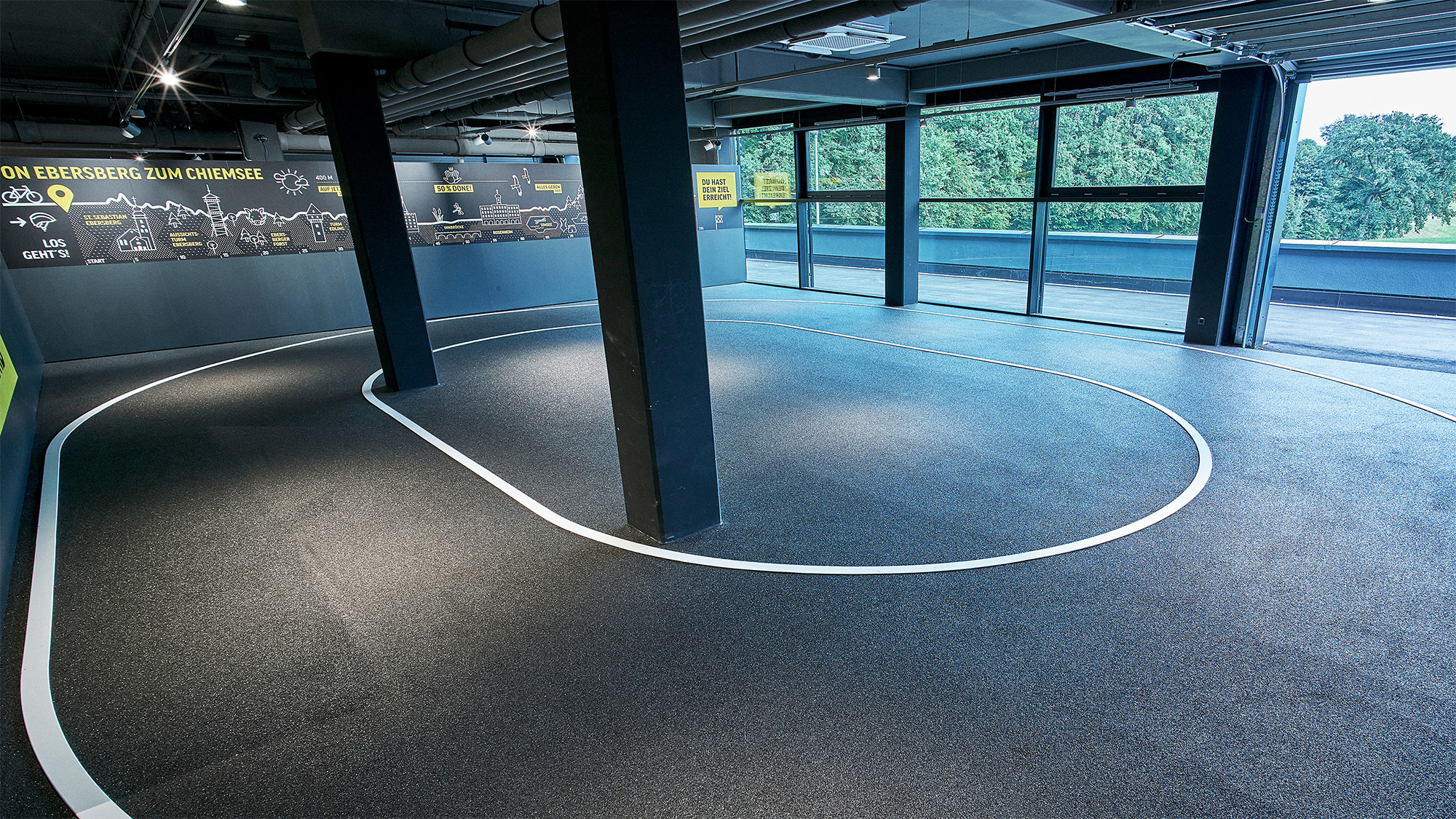 Teststrecke in der Lucky Bike Filiale Ebersberg