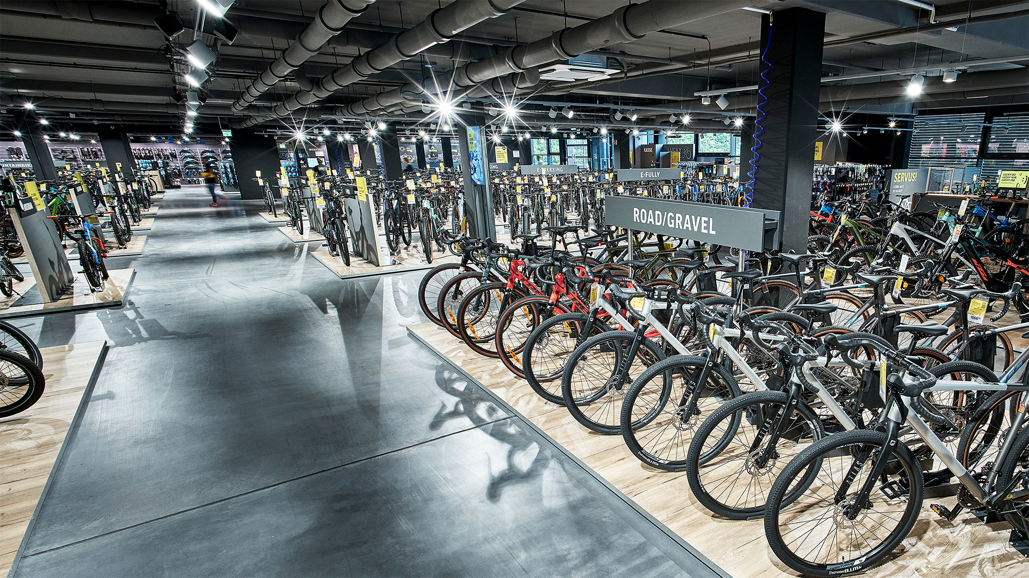 Rennräder und Gravelbikes in der Lucky Bike Filiale Ebersberg