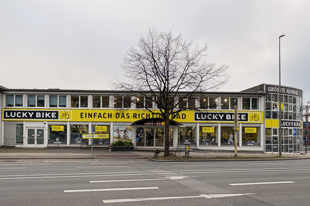 Außenansicht der Lucky Bike Filiale Essen