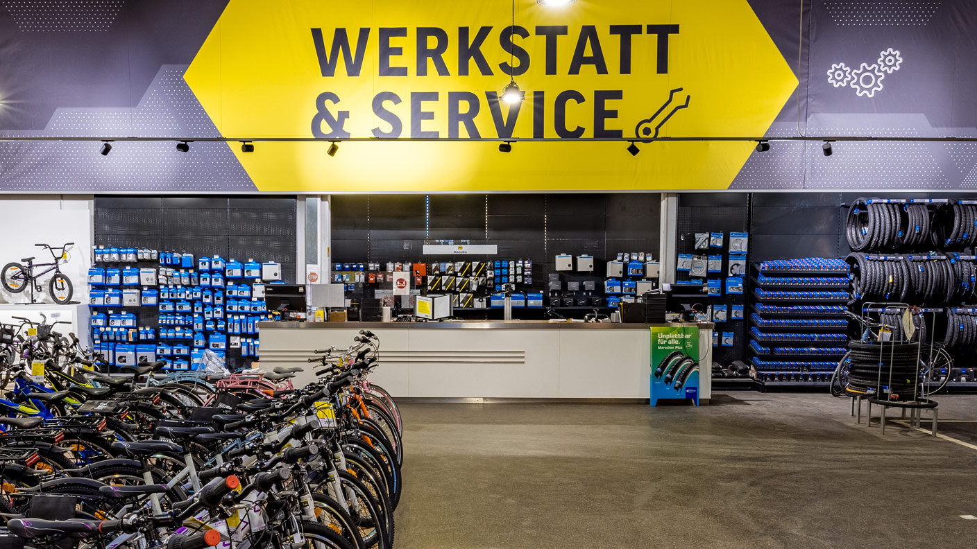 Werkstatt in der Lucky Bike Filiale Dortmund