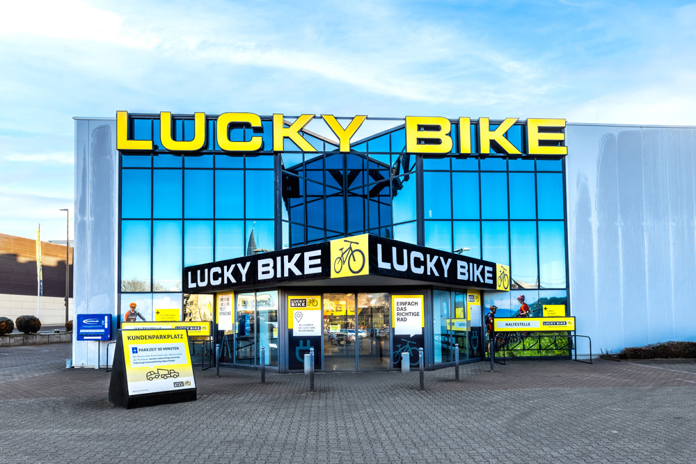 Außenansicht der Lucky Bike Filiale Dortmund