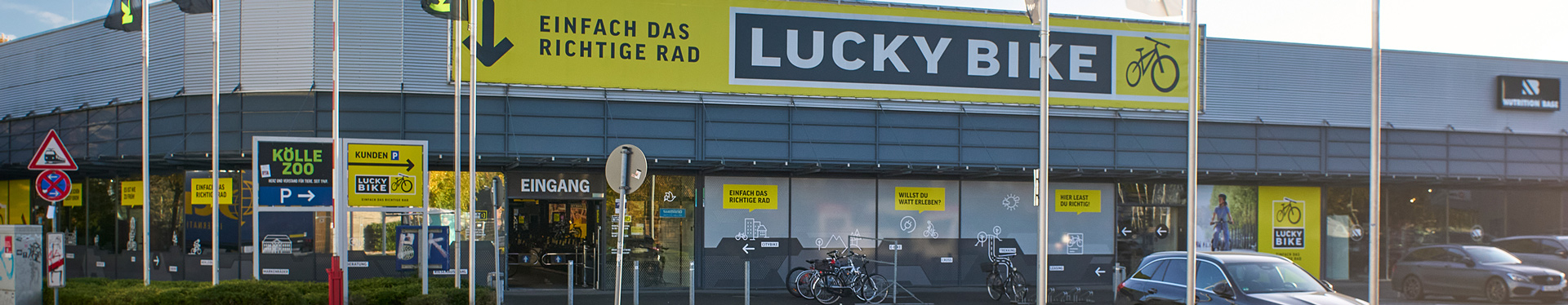 Außenansicht der Lucky Bike Filiale Münster Süd