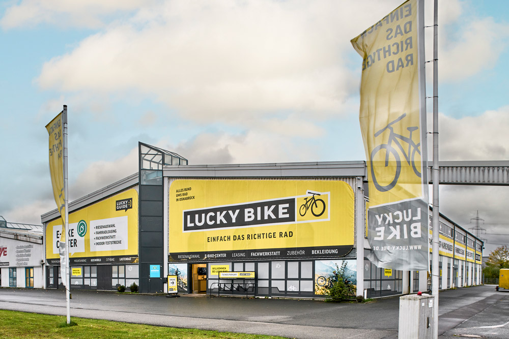 Außenansicht der Lucky Bike Filiale Osnabrück