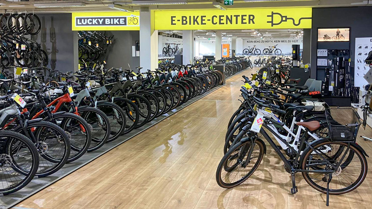 E-Bikes in der Lucky Bike Filiale Rosenheim