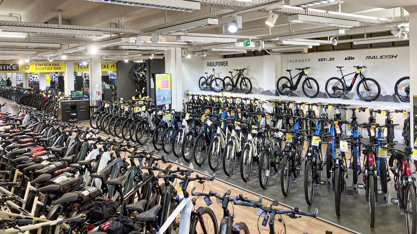 Innenansicht der Lucky Bike Filiale Rosenheim