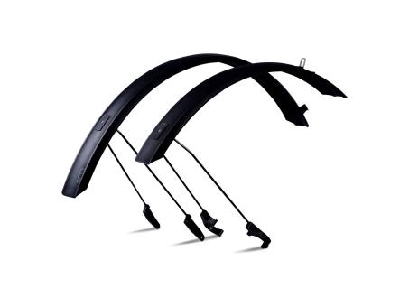 Acid MTB Schutzblechset mit Streben | schwarz/grau | 60 mm | Fahrradteile