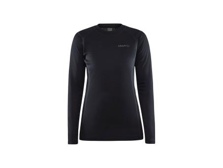 Craft Core Warm Baselayer LS Tee Wms | schwarz/grau | L | Fahrradbekleidung