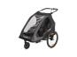 Cube Double Pure Kinderanhänger black grey