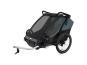 Thule Chariot Cab Kindersportwagen für 2 Kinder dark slate
