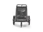 Cube Double Pure Kinderanhänger black grey