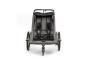 Cube Double Pure Kinderanhänger black grey