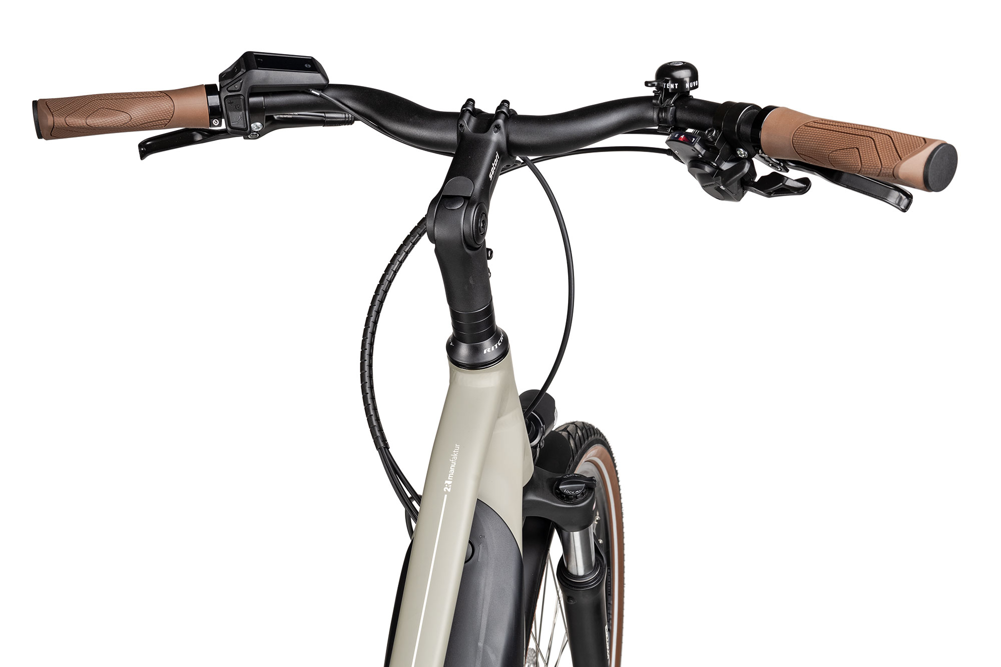 2R Manufaktur ELO 9 Trapez 46 cm | moosgrau matt/perlweiß