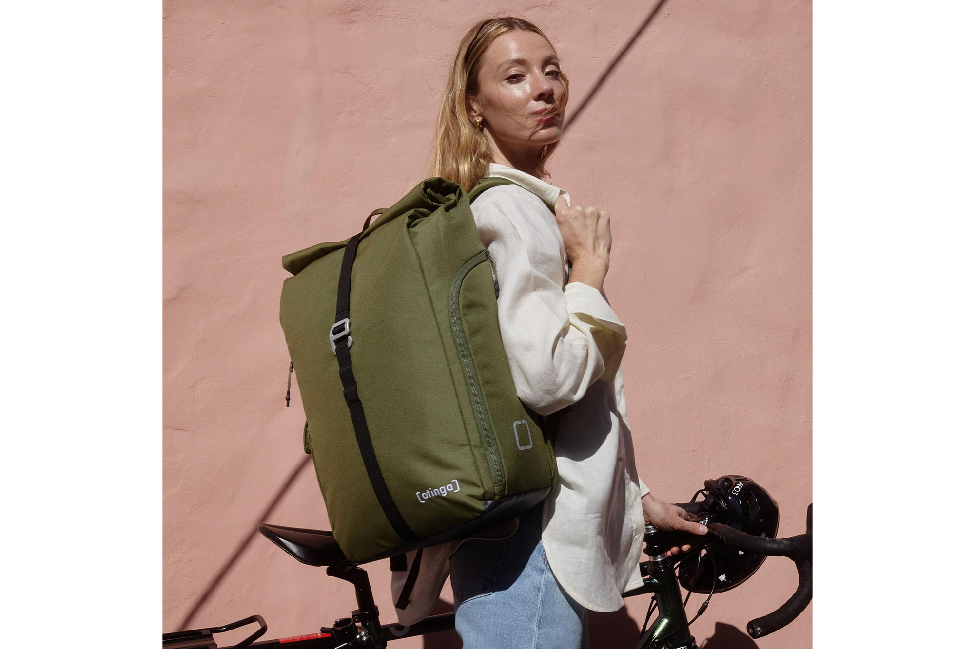 otinga Flip V3 Rucksack-Fahrradtasche olive grün