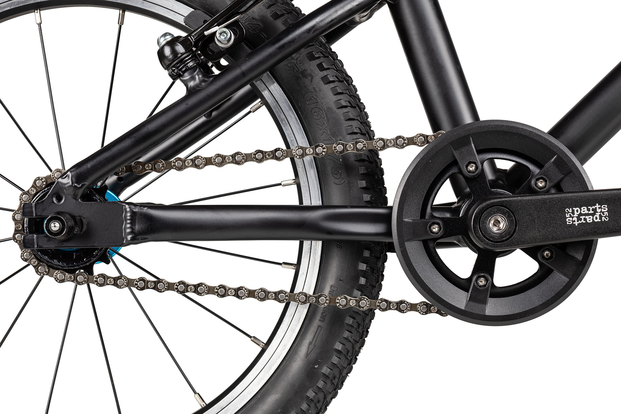 KUbikes 16L MTB 22 cm | schwarz/laser blue