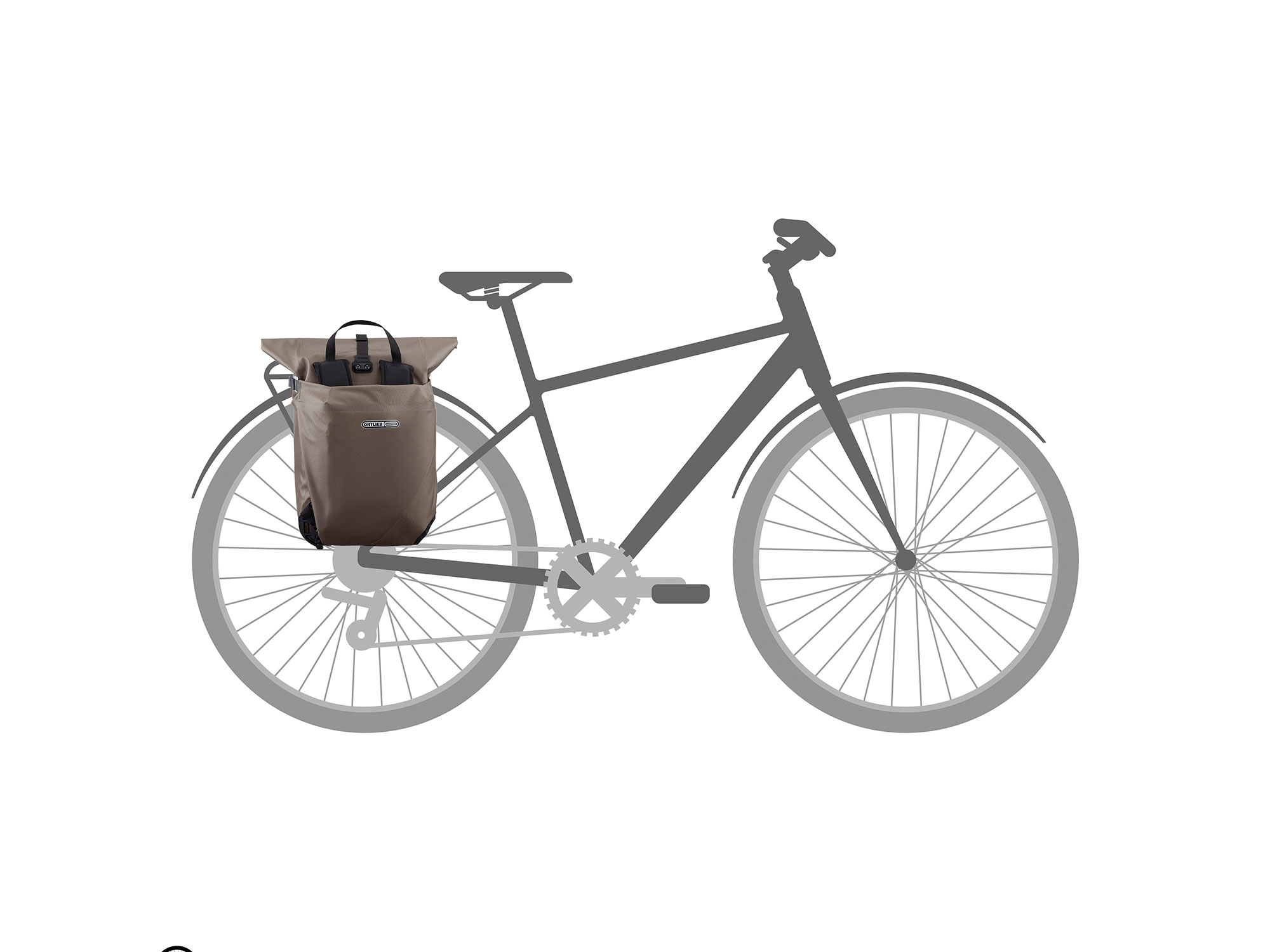 Ortlieb Vario PS QL2.1 Rucksack 20 Liter | dark sand