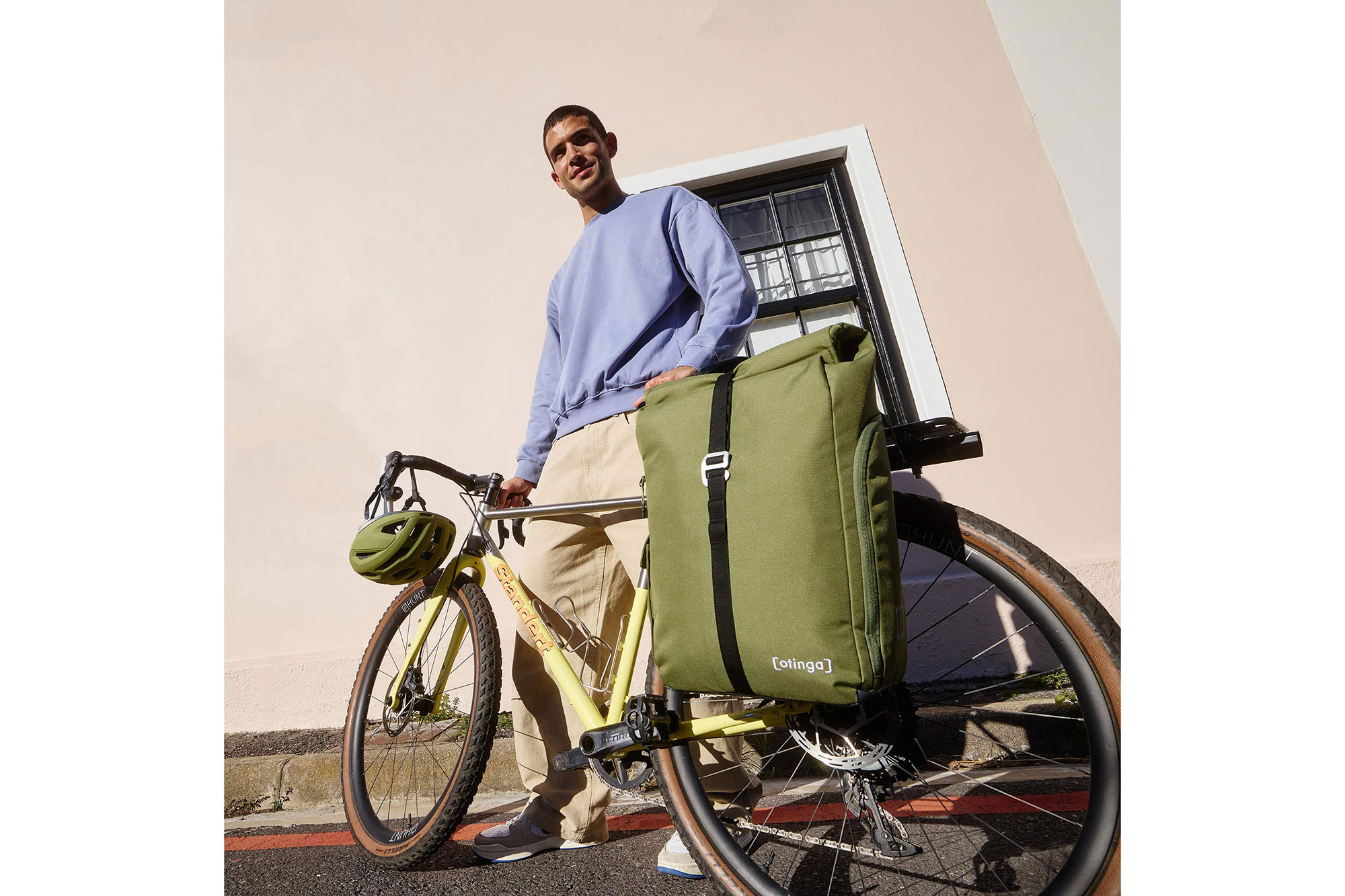 otinga Flip V3 Rucksack-Fahrradtasche olive grün