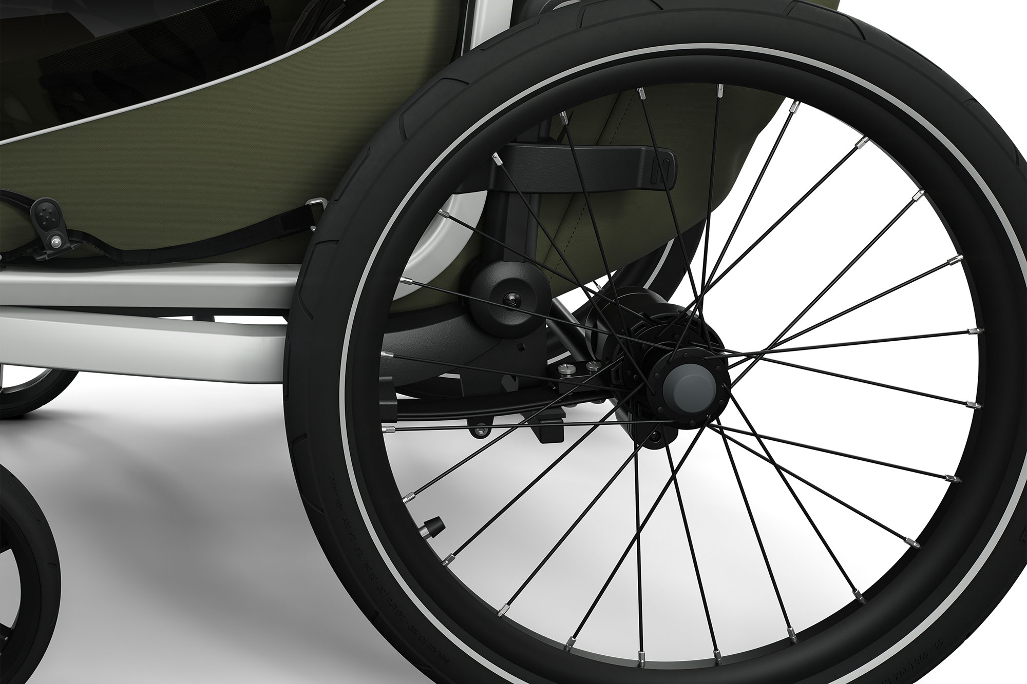 Thule Chariot Lite Multisport-Fahrradanhänger für 2 Kinder vintage green |  2 Kinder