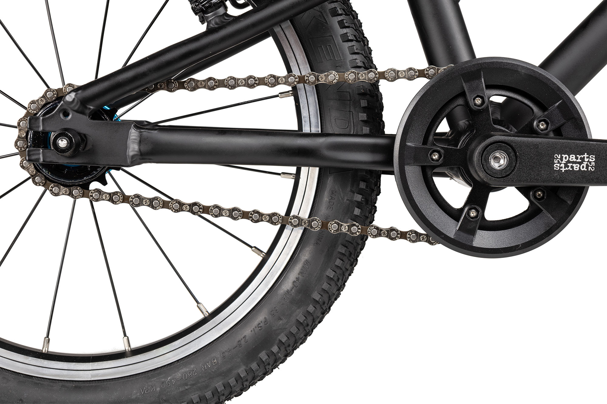 KUbikes 16S MTB 18 cm | schwarz/laser blue