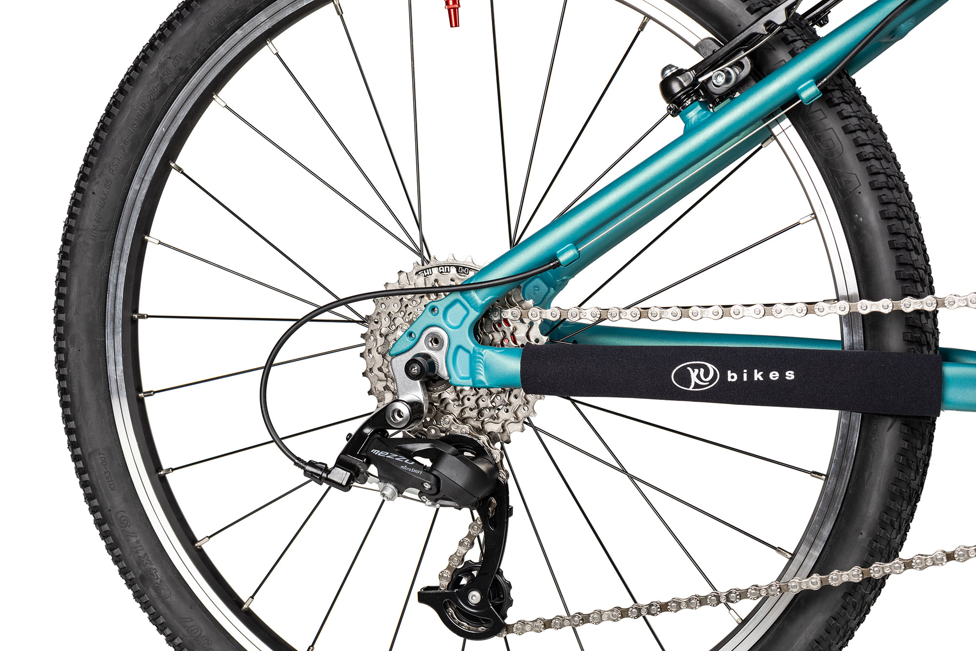 KUbikes 24 MTB 33 cm | türkis glitter/laser red