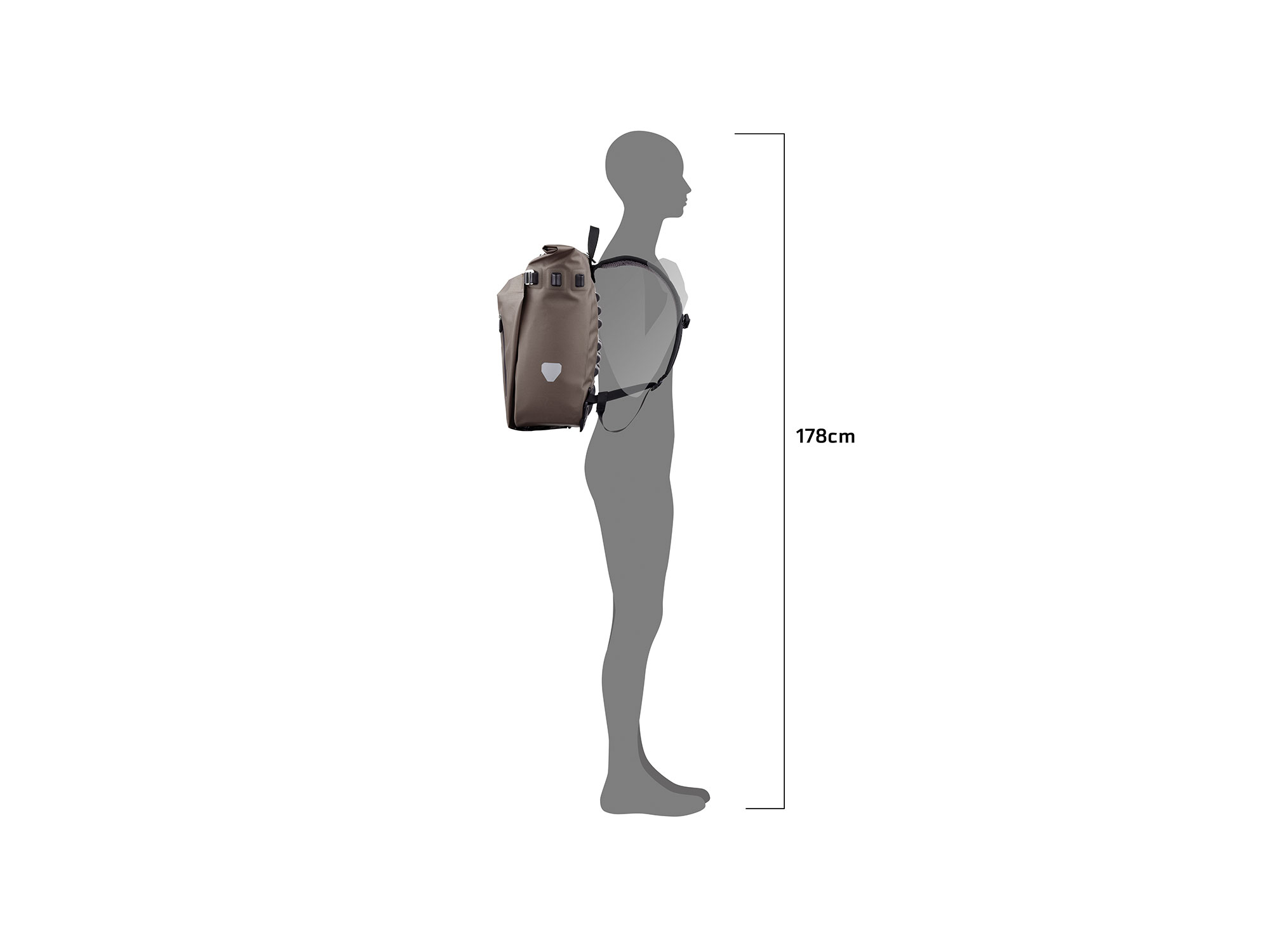 Ortlieb Vario PS QL2.1 Rucksack 20 Liter | dark sand
