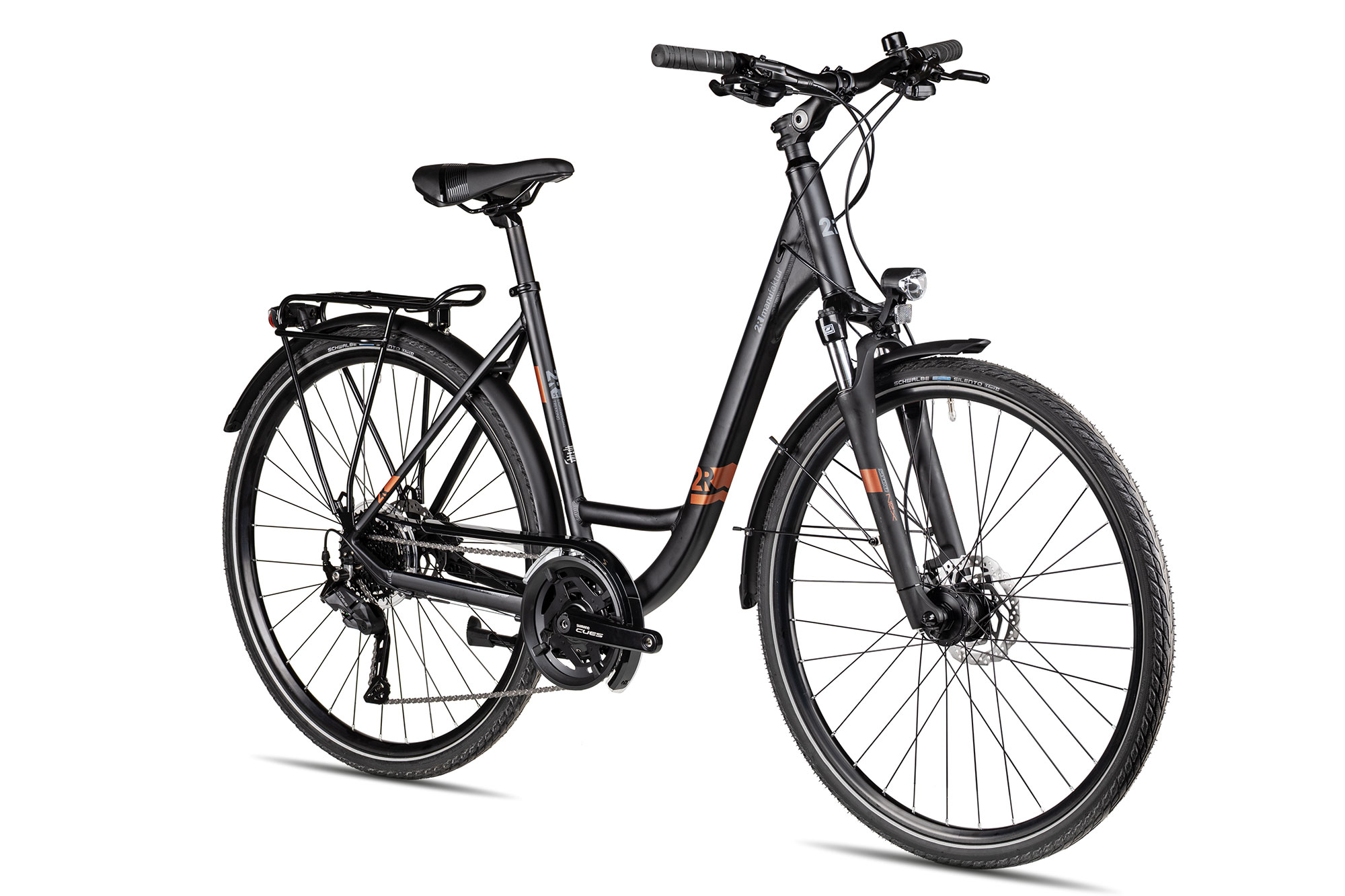 2R Manufaktur TRS THREE Wave  56 cm | black matt/orange matt