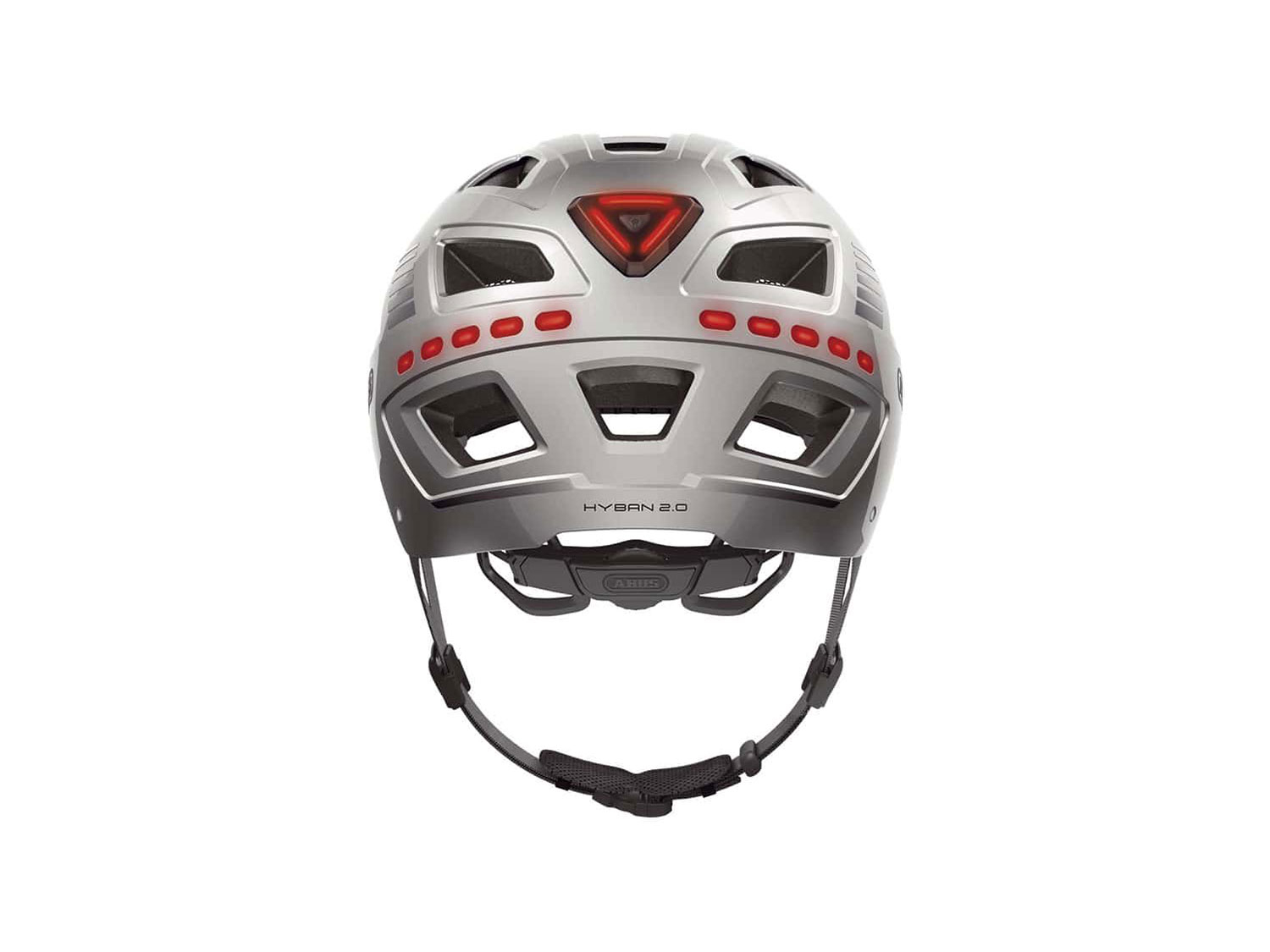 Abus Hyban 2.0 LED Helm 58-63 cm | signal silver