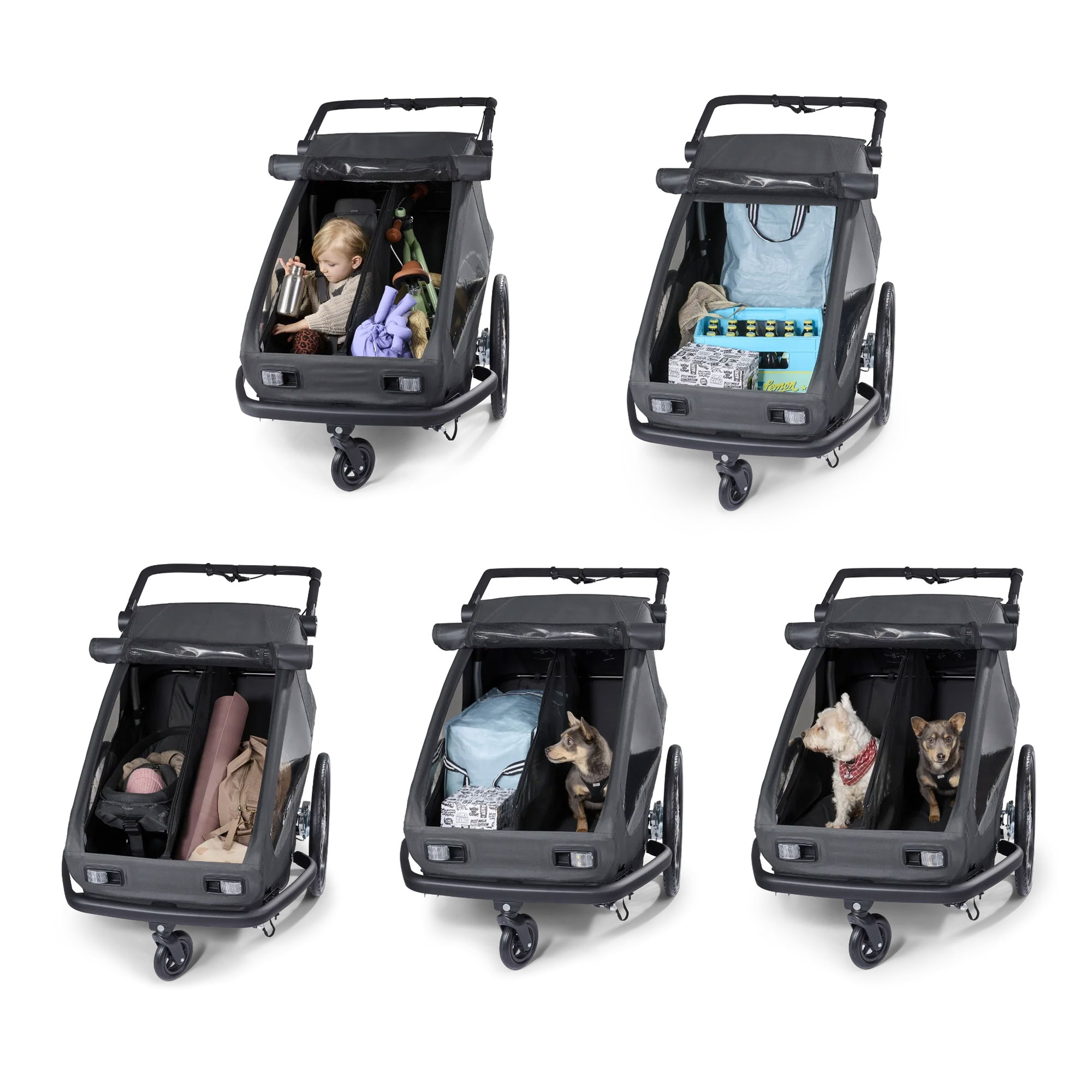 Croozer Kid Yuuna Multifunktionsanhänger Moonlight black