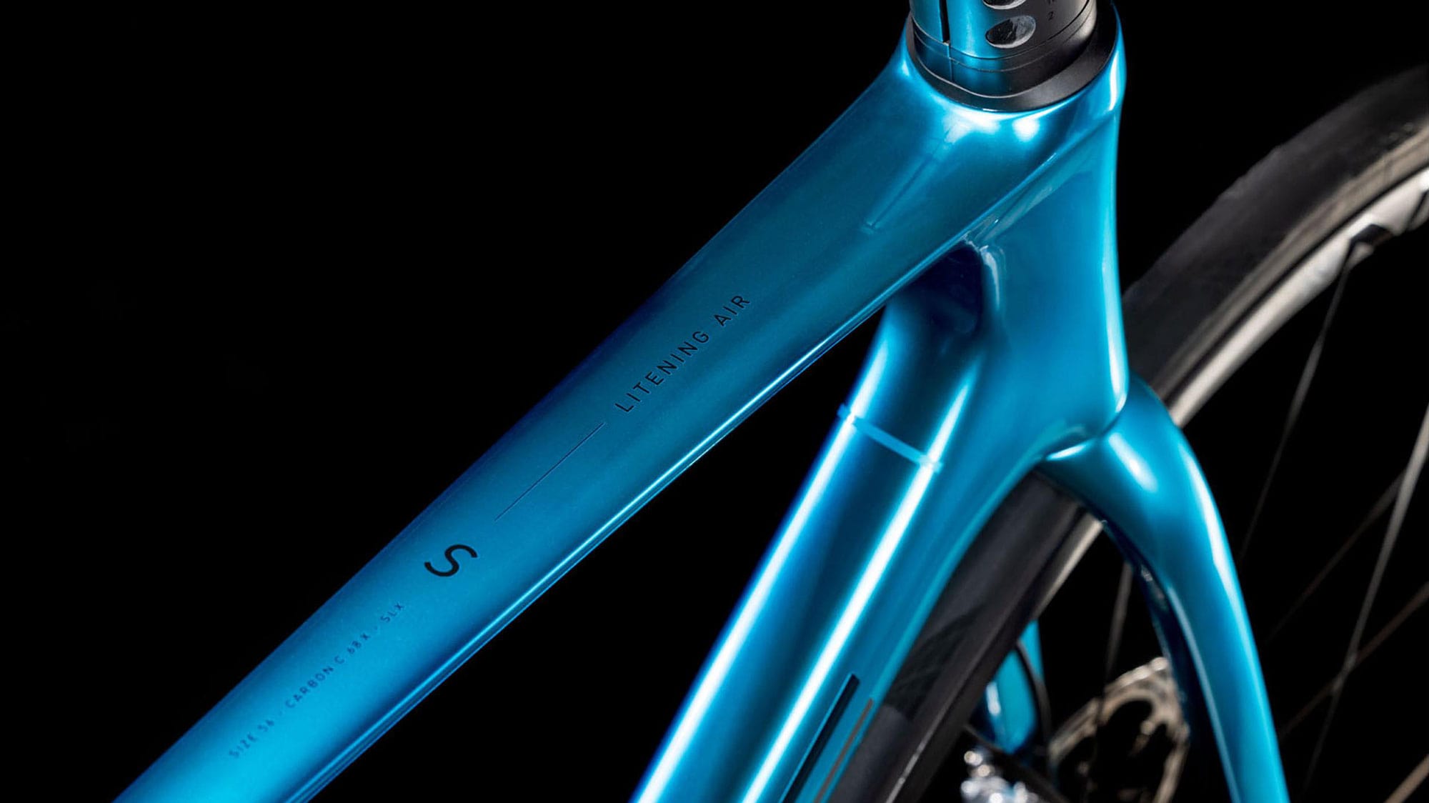 Cube Litening AIR C:68X SLX 2025 60 cm | chromeblue´n´carbon