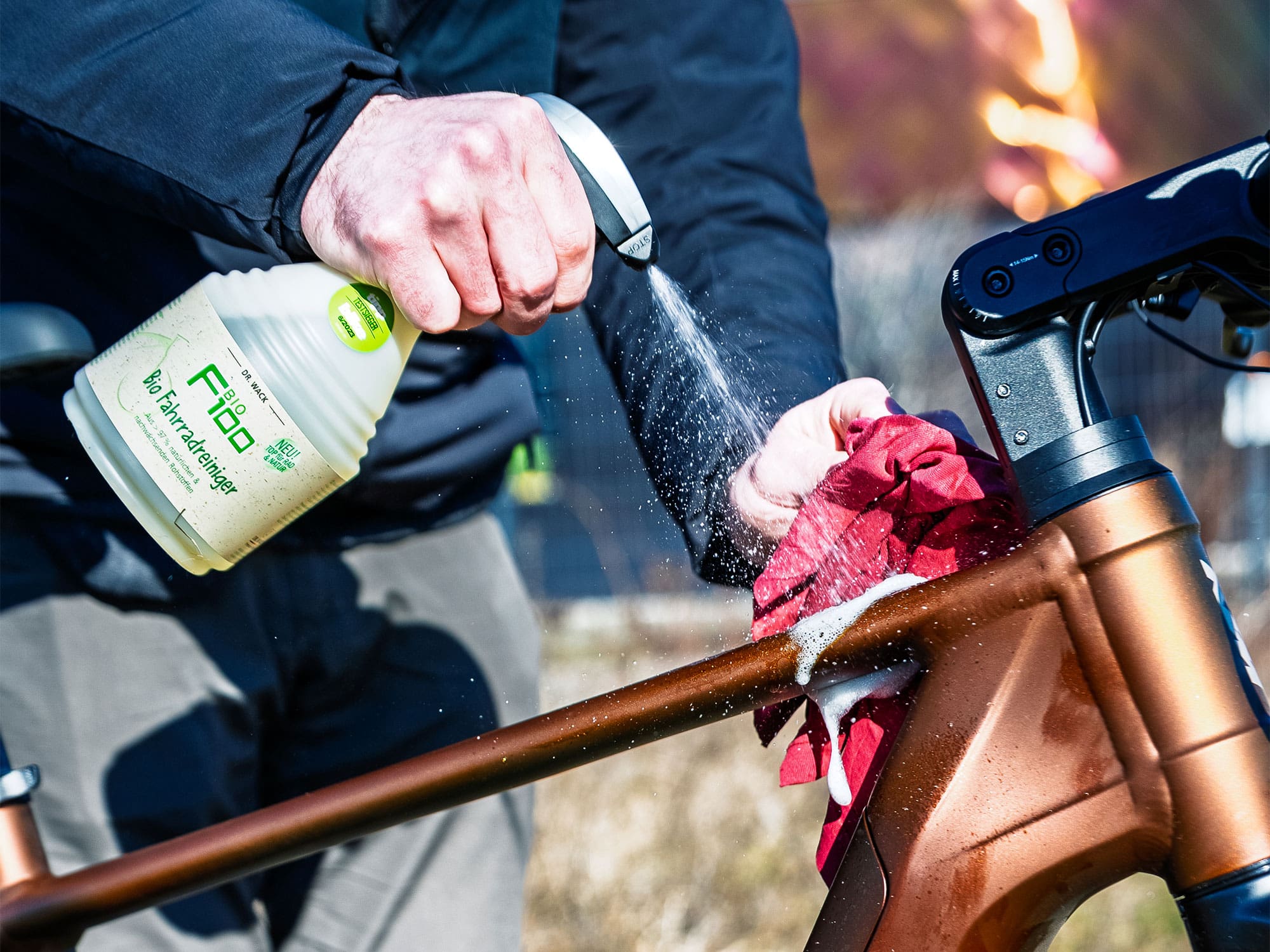 F100 Bio Fahrradreiniger Sprühflasche 0,75 Liter